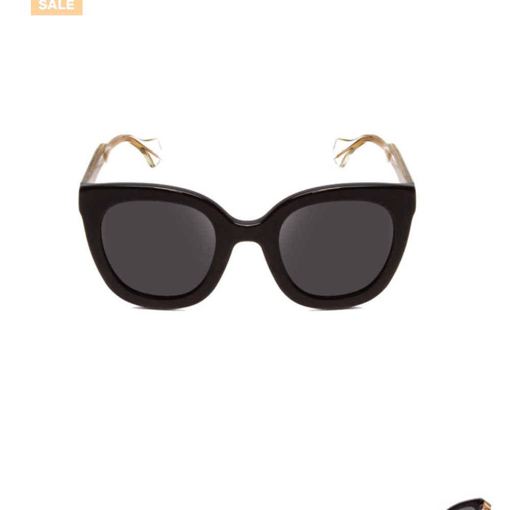 Gucci Black Frames with Gold Temples